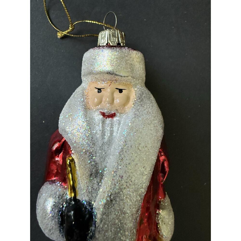 Vintage 1996 Large 7” Santas Best Hand Blown glass Christmas Ornament European - Picture 4 of 7
